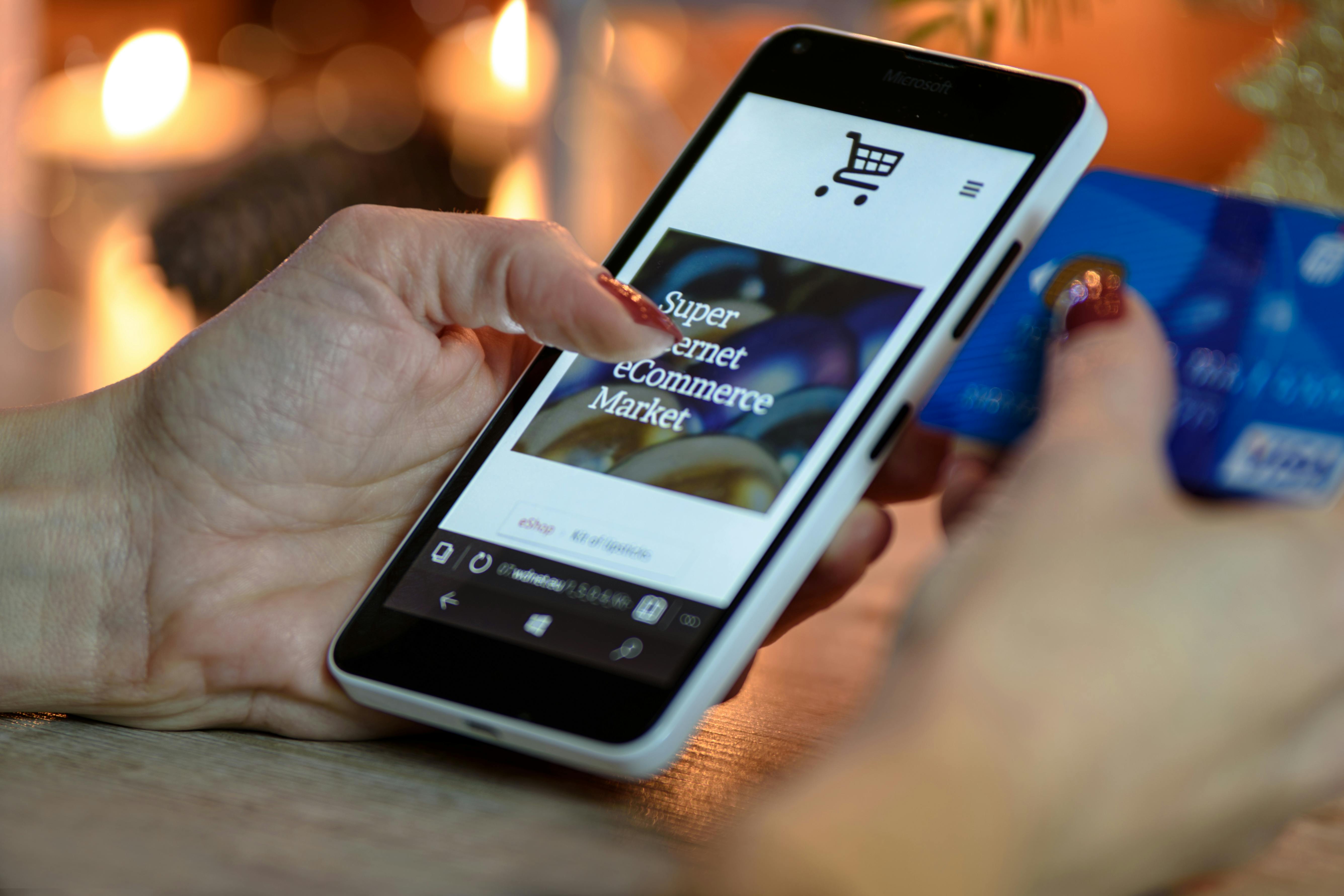 Marketplace product cards with a shopping cart